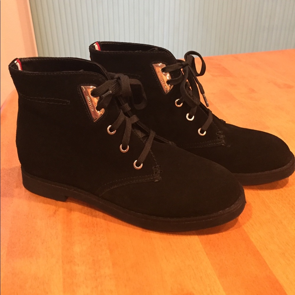 Black Tommy Hilfiger Booties